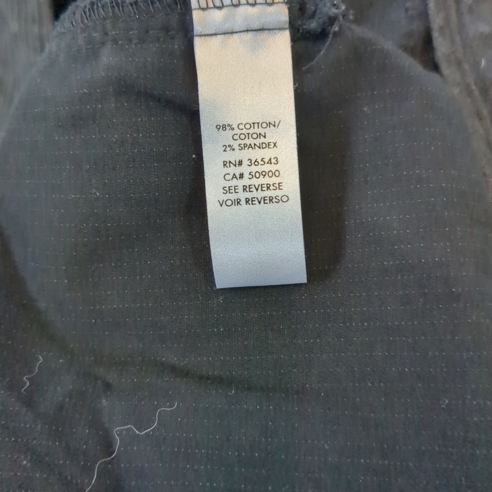 Calvin Klein Chino Pants Mens 34 Black Stripe Cotton Business Casual Formal - Picture 7 of 11